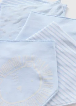5 Pack Baby Blue Bandana Bibs
