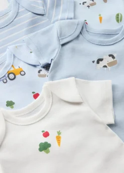 5 Pack Baby Blue Transport Bodysuits (Newborn-23mths)