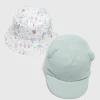 2 Pack Baby Multicolour Safari Hats (Newborn-24mths)