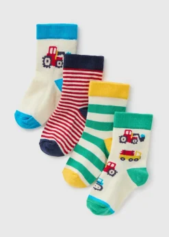 4 Pack Baby Transport Socks (Newborn-23mths)