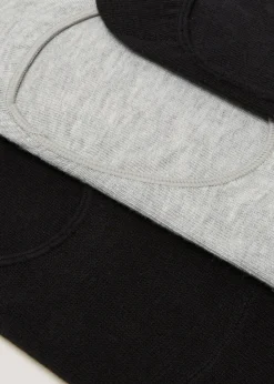 3 Pack Black & Grey Footsies