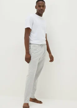 2 Pack Black & Grey Long Pyjama Bottoms