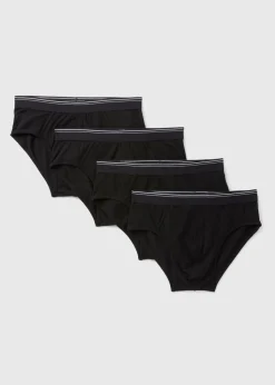 4 Pack Black Briefs