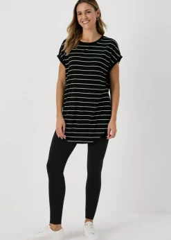 2 Pack Black Cotton Leggings