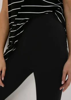 2 Pack Black Cotton Leggings