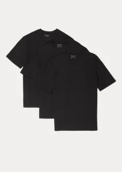 3 Pack Black Essential Crew Neck T-Shirts
