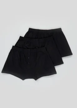 3 Pack Black Jersey Boxers