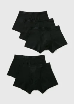 5 Pack Black Keyhole Boxers