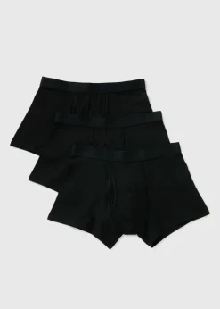 3 Pack Black Keyhole Boxers