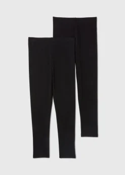 2 Pack Black Leggings (7-15yrs)