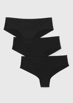 3 Pack Black No VPL Short Knickers
