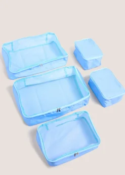 5 Pack Blue Packing Cubes