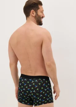 3 Pack Blue Tropical Bird Keyhole Boxers