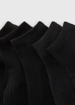 5 Pack Boys Black Sports Trainers Socks (Younger 6-Older 6.5)