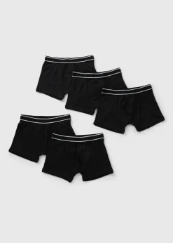 5 Pack Boys Black Trunks