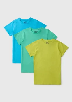 3 Pack Boys Multicolour Core T-Shirts (7-15yrs)