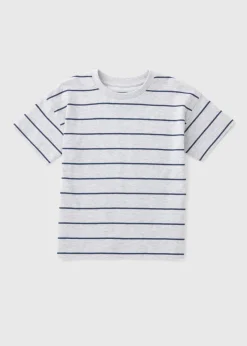 5 Pack Boys Multicolour Stripe & Solid T-Shirts (1-7yrs)