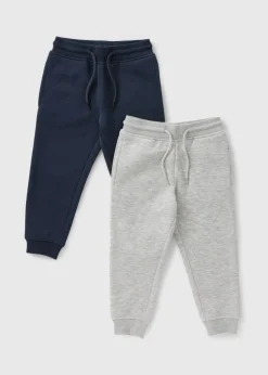 2 Pack Boys Navy & Grey Jogging Bottoms (1-7yrs)