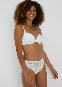3 Pack Cream Lace Brazilian Knickers