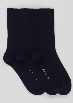 3 Pack Gentle Grip Ankle Socks (One Size)