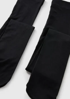 5 Pack Girls Black Opaque Tights (6-13yrs)