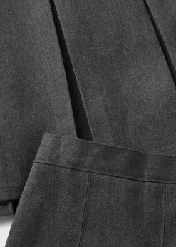 2 Pack Girls Grey Pleated Long Length School Skirts (3-16yrs)