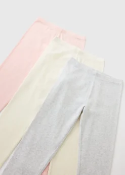 3 Pack Girls Multicolour Leggings (1-7yrs)