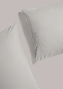 2 Pack Grey Cotton Housewife Pillowcase