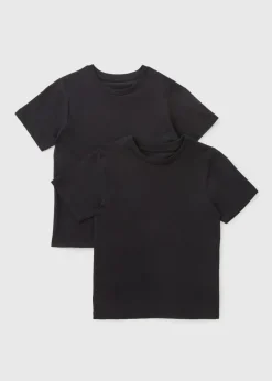 2 Pack Kids Black T-Shirts (3-16yrs)