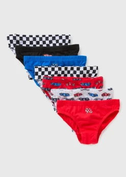 7 Pack Multicolour Racing Car Briefs (1-11yrs)