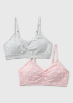 2 Pack Multicolour Seam Free First Bra