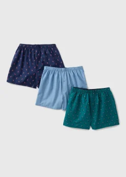 3 Pack Multicolour Woven Boxers