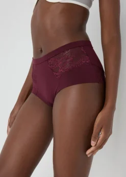 3 Pack Multicoloured Brushed Midi Knickers