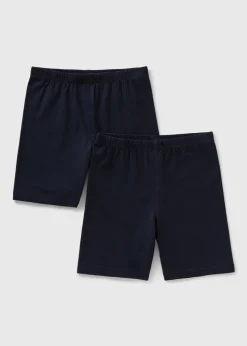 2 Pack Navy Cycling Shorts (4-13yrs)