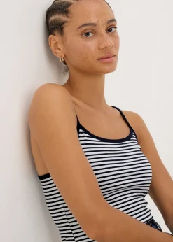 3 Pack Navy Stripe Cami Tops