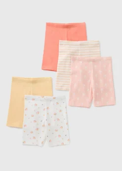 5 Pack Orange Cycle Shorts (1-7yrs)