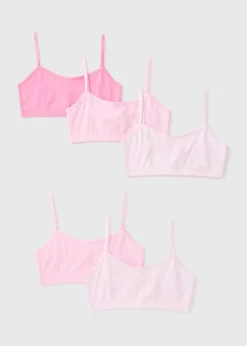 5 Pack Pink Crop Tops (6-13yrs)