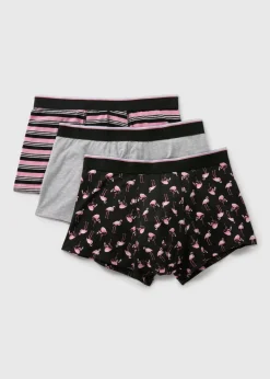 3 Pack Pink Flamingo Hipsters