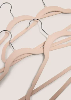 30 Pack Pink Flocked Hangers