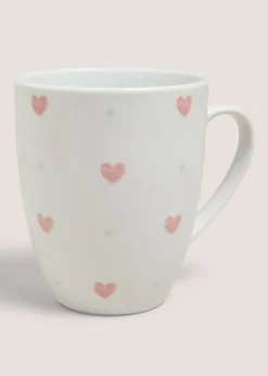 4 Pack Pink Heart Mugs