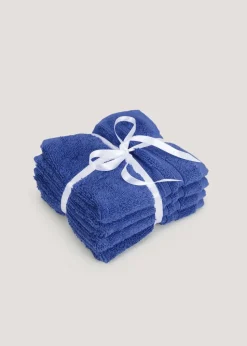 4 Pack Royal Blue 100% Egyptian Cotton Face Cloths