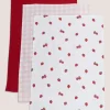 3 Pack Strawberry Tea Towels (65cm x 40cm)
