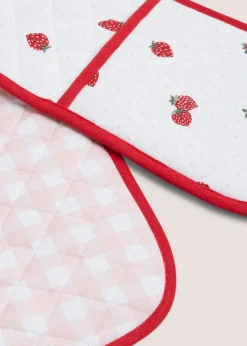 3 Pack Strawberry Tea Towels (65cm x 40cm)