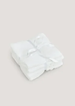 4 Pack White 100% Egyptian Cotton Face Cloths