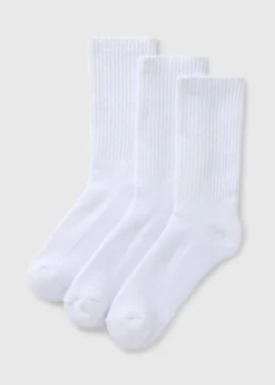 3 Pack White Crew Sports Socks