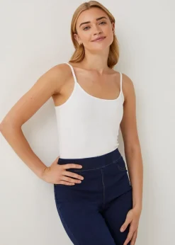 3 Pack White Essential Cami Tops