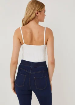 3 Pack White Essential Cami Tops