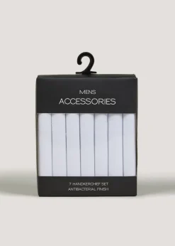 7 Pack White Handkerchiefs