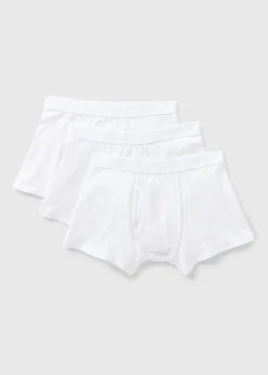 3 Pack White Keyhole Boxers