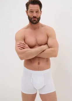 3 Pack White Keyhole Boxers